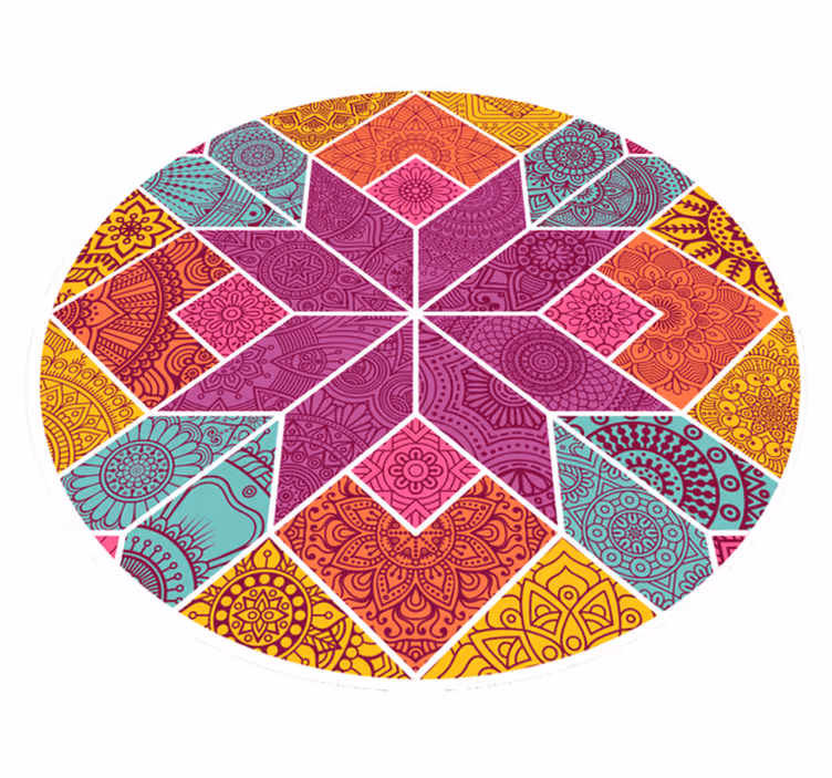 Kompleksnost mandale Vinilna preproga mandala - TenStickers