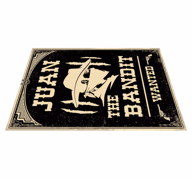 Zahodna razbojniška tema Vinilna preproga z imeni - TenStickers