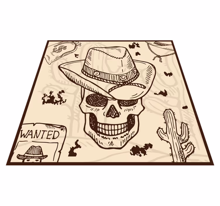 Ilustracija na temo westerna Vinilna preproga za najstnike - TenStickers