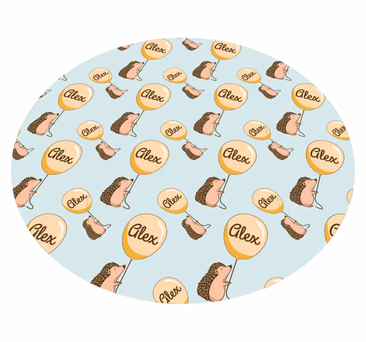 Prilagojenega ježka Vinilna preproga z imeni - TenStickers