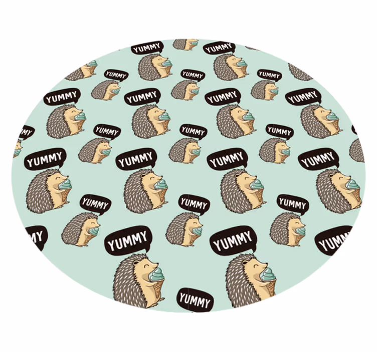 Okrogla živalska preproga iz živine - TenStickers