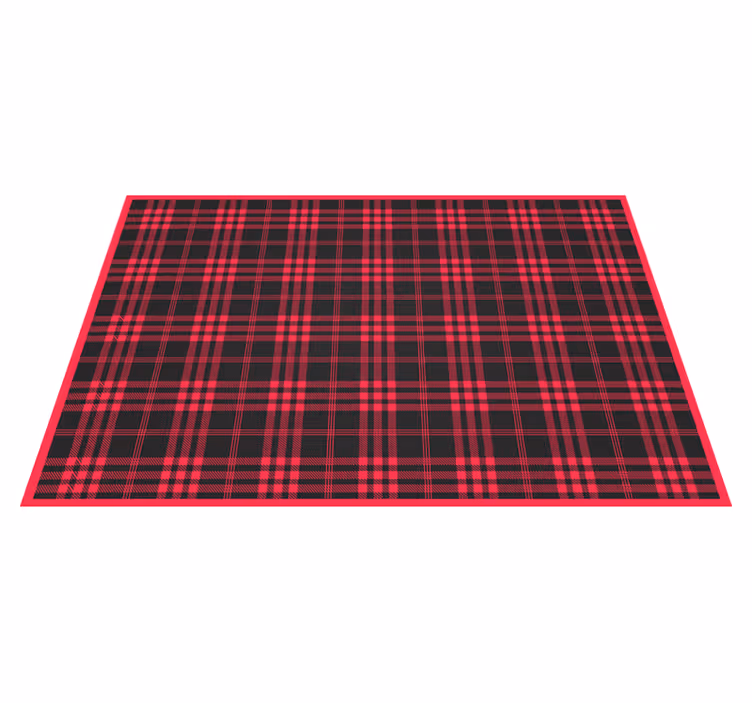 Božični tartan vzorec črte vinilne preproge - TenStickers