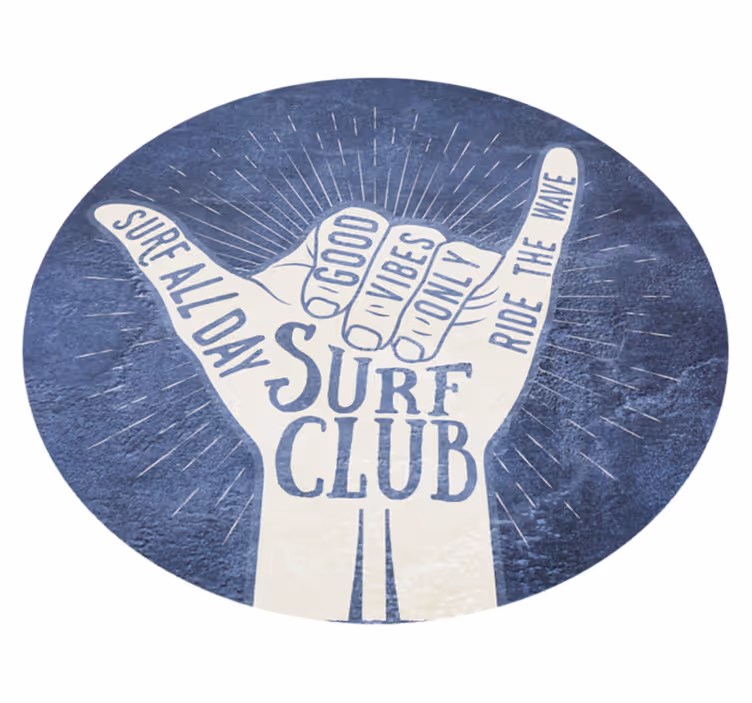 Grb surf kluba vinilne preproge z napisom - TenStickers