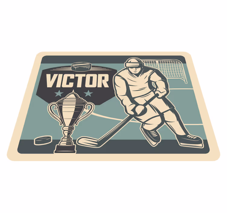 Prilagodljiva športna grafika Vinilna preproga z imeni - TenStickers