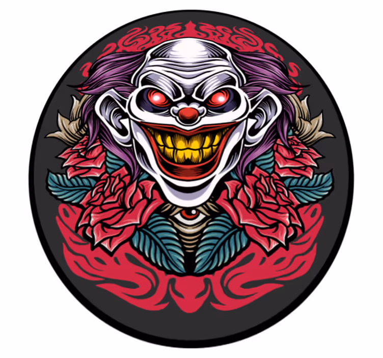 Clown art halloween vinil preproga - TenStickers