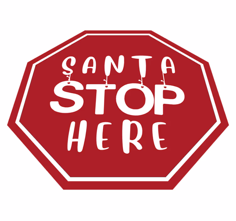 Znak božiček stop Božična vinilna preproga - TenStickers
