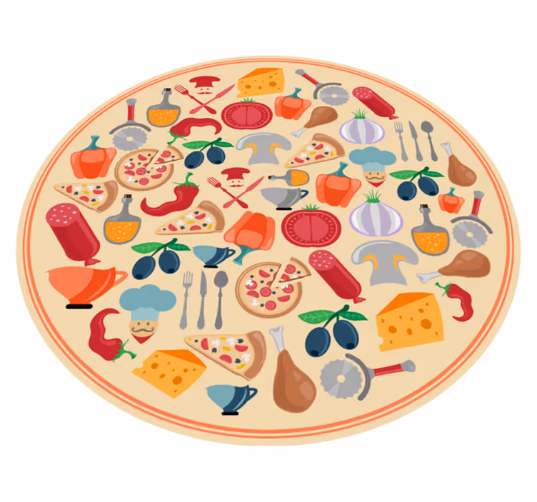 Kulinarični motivi Vinilna preproga za kuhinjo - TenStickers