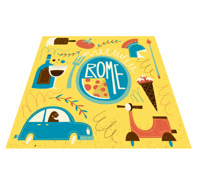 Ilustracija na temo rima abecedni vinilni preproga - TenStickers