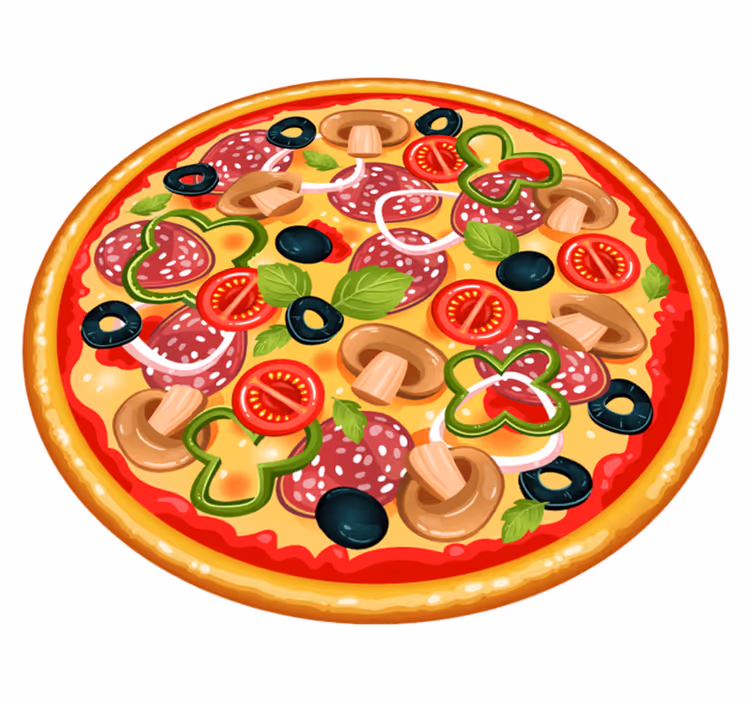 Okusen kos pice Vinilna preproga za kuhinjo - TenStickers