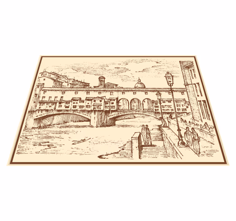 Florence v preprogi dnevne sobe v italiji - TenStickers