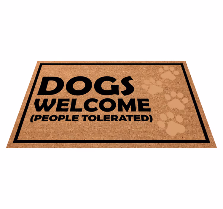 Psi dobrodošli, ljudje so tolerirali preprogo po meri - TenStickers