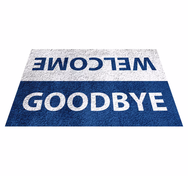 Dobrodošla poslovilna izjava vinilne preproge z napisom - TenStickers