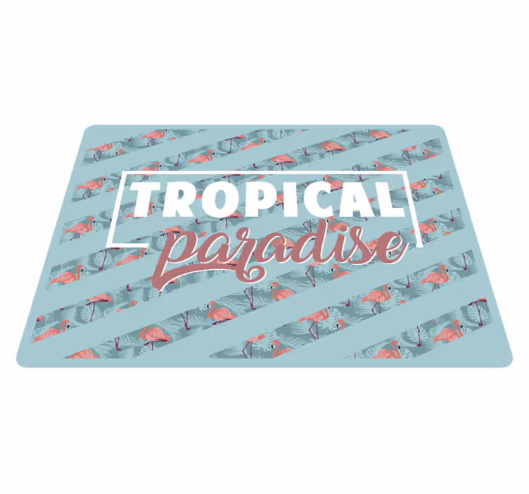 Besedilo tropski raj Tepih z živalskim potiskom - TenStickers