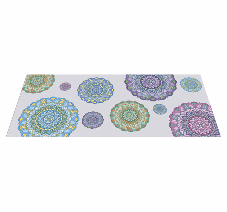 Mandala krogi mandala preproga - TenStickers