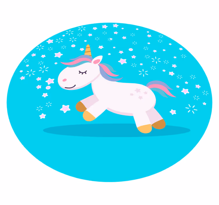 Ilustracija samoroga Otroške vinilna preproga - TenStickers