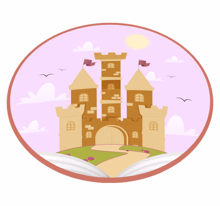 Tale grad otroci vinil preproga - TenStickers