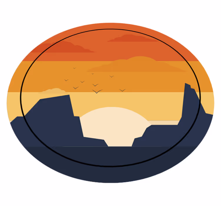 Razgled na vrh somraka Naravne vinilnea preproga - TenStickers