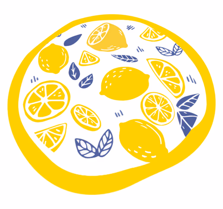 Limone kuhinjske talne ploščice - TenStickers