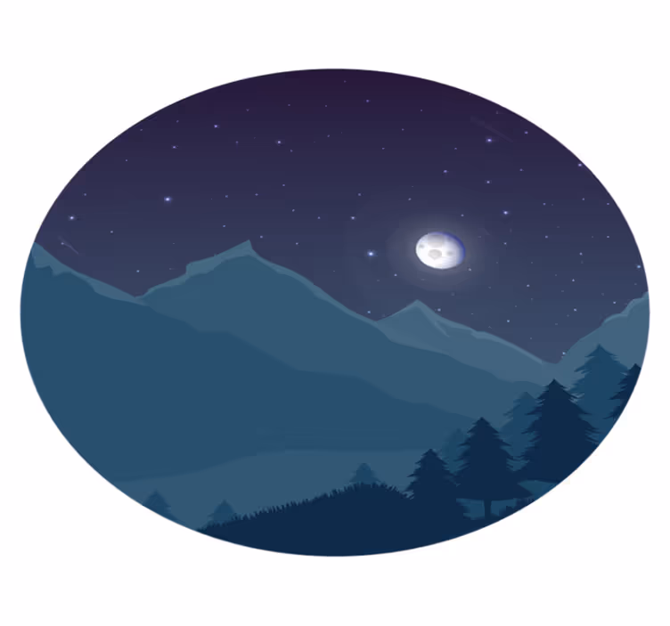 Gorska noč Naravne vinilnea preproga - TenStickers