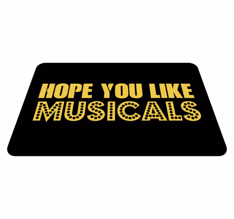 Upanje kot muzikali vinilne preproge z napisom - TenStickers