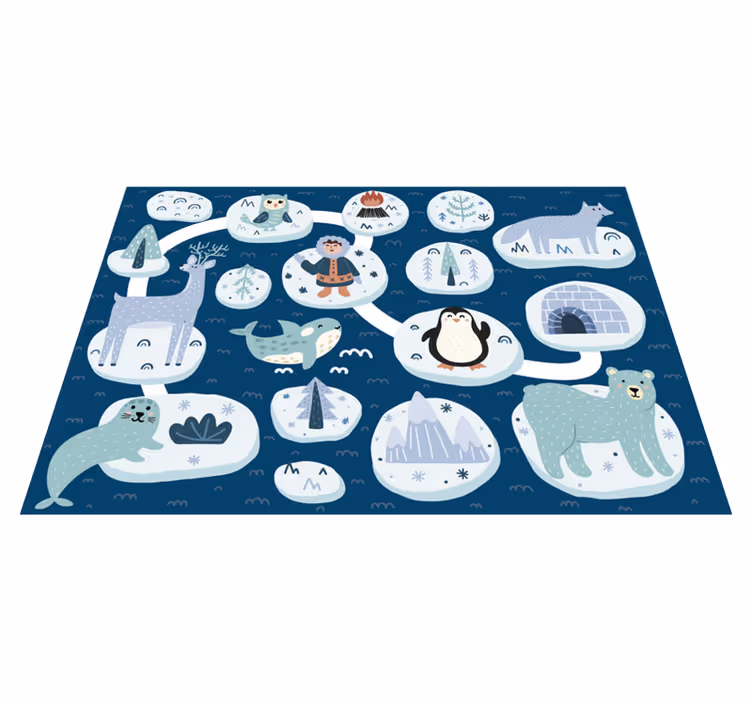 Polar živalska cesta otroška vinil preproga - TenStickers