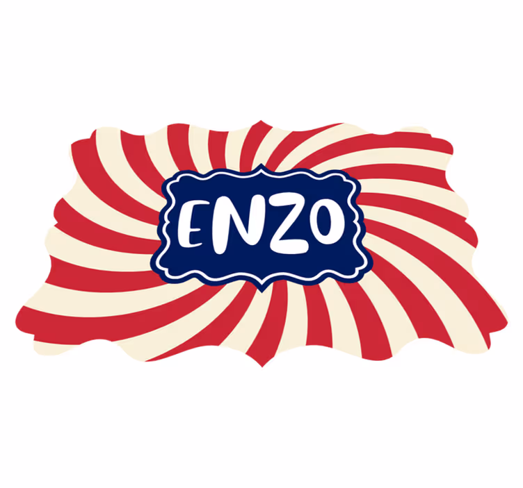 Personalizirane črte Vinilna preproga z imeni - TenStickers