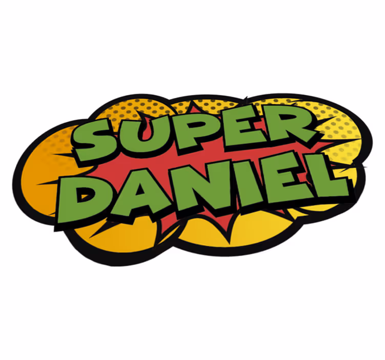 Superheroj prilagodljiv Vinilna preproga z imeni - TenStickers