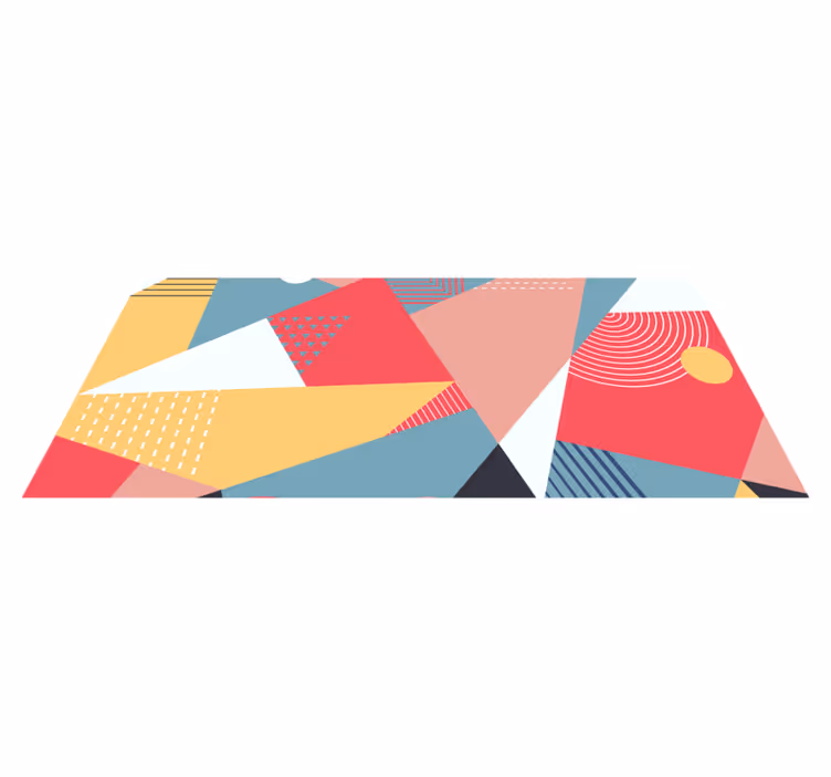 Geometrijska barvita moderna preproga - TenStickers