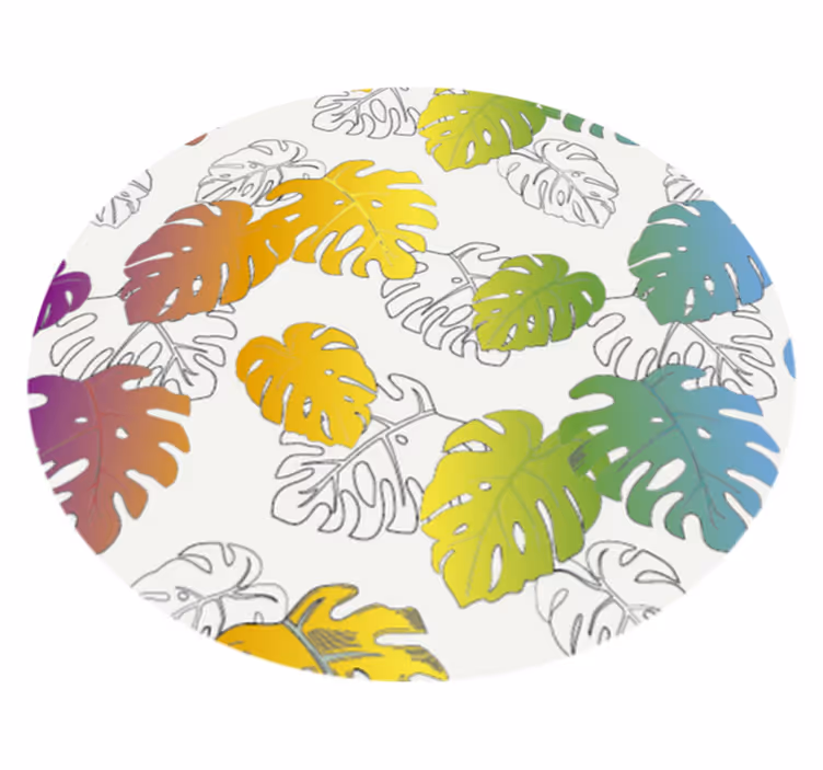 Večbarvna preproga monstera design preproga - TenStickers