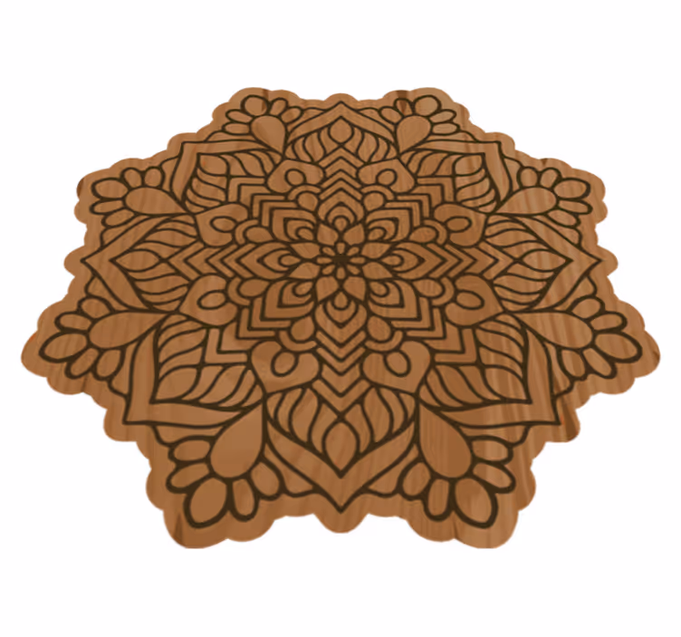 Mandala efekt les efekt les vinil preproga - TenStickers