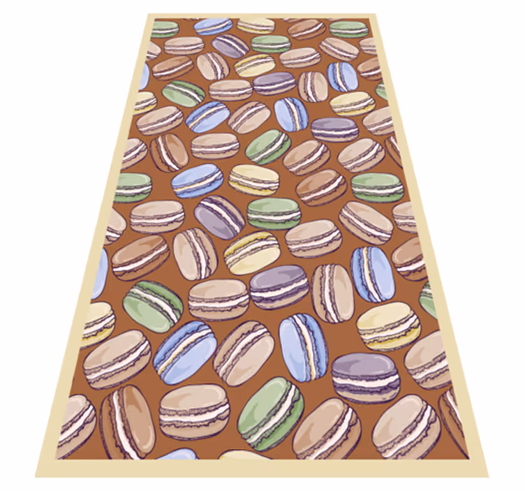 Vinil preproga za kuhinjo macarons moder preproga - TenStickers