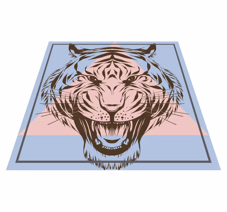 Stiliziran portret tigra Tepih z živalskim potiskom - TenStickers