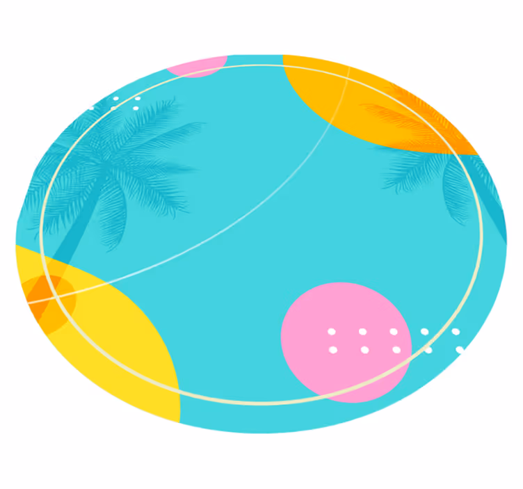 Dekoracija tropskih palm cvetlična vinilna preproga - TenStickers