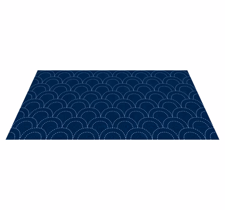 Denim slog modri loki tekstura vinil preproga - TenStickers
