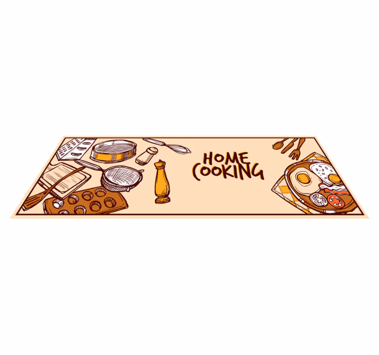 "Home cooking" vinilna preproga za kuhinjo - TenStickers