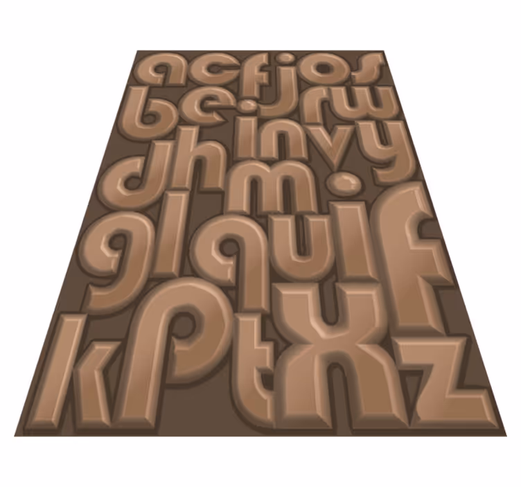 Vinil preproga tekstura lesa s črkami po meri preproga - TenStickers