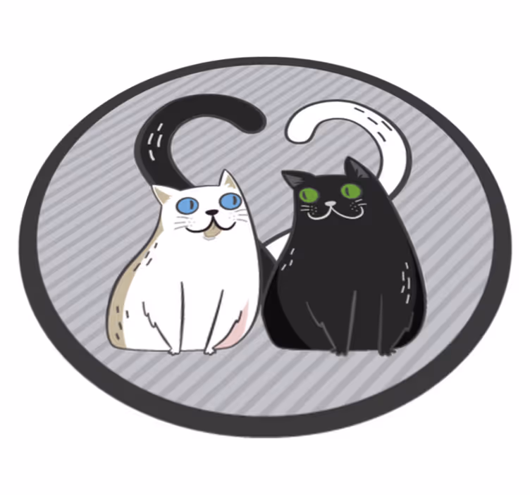 Ljubke mačke Tepih z živalskim potiskom - TenStickers