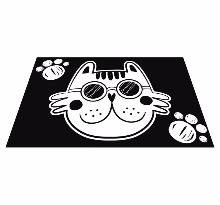 Ilustracija risane mačke Otroške vinilna preproga - TenStickers