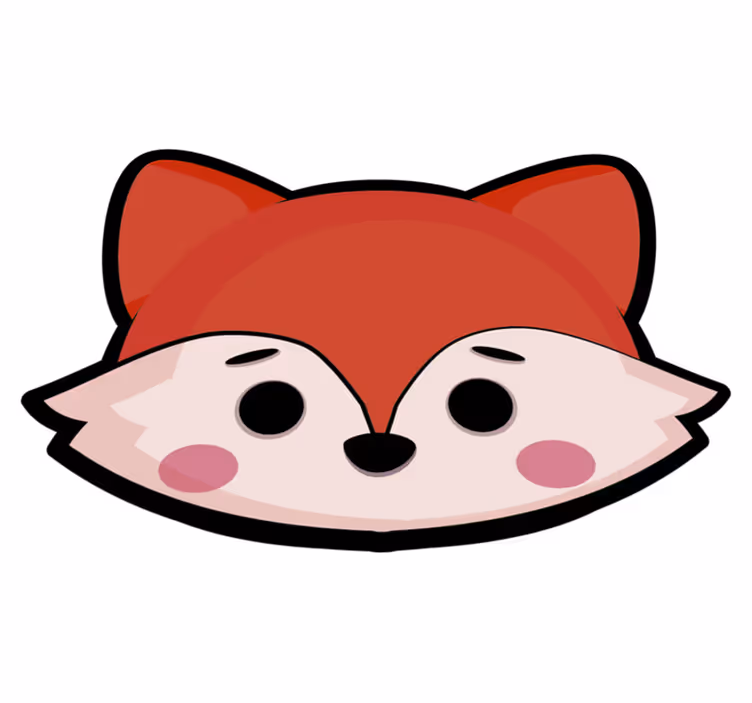 Vinil preproga fox head otroška preproga za živali - TenStickers