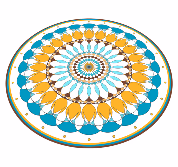 Okrogla mandala vinil preproga - TenStickers