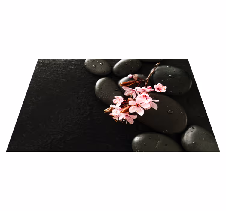 Zen kamni cvetlični Naravne vinilnea preproga - TenStickers