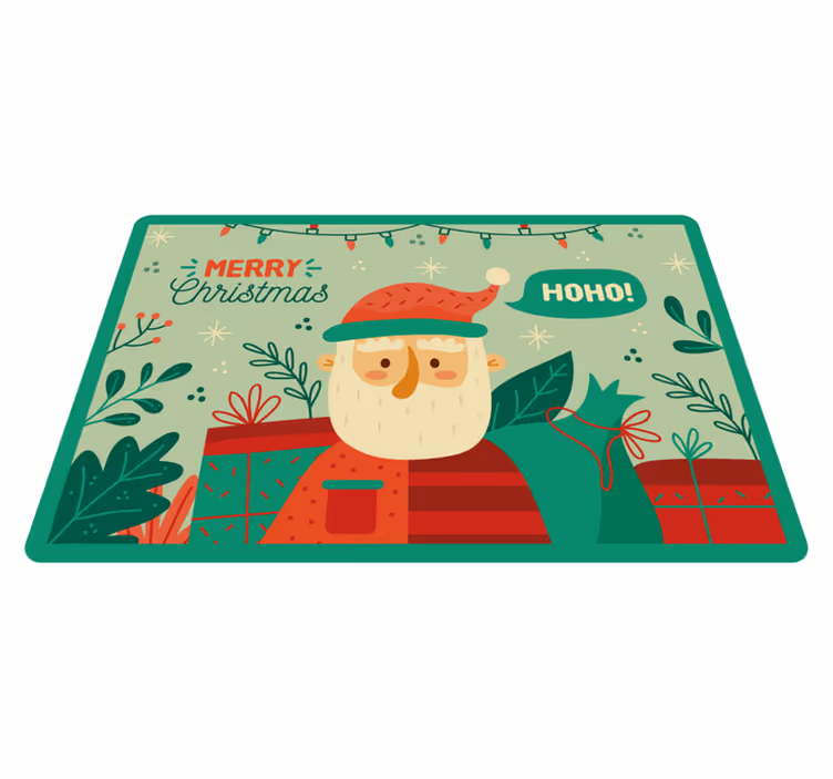 Praznična ilustracija božička Božična vinilna preproga - TenStickers