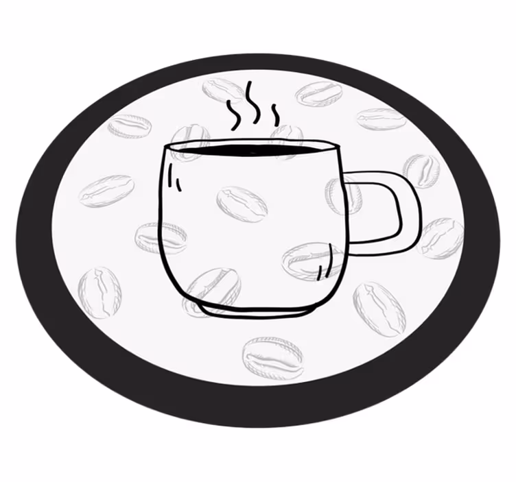 Ilustracija skodelice kave Vinilna preproga za kuhinjo - TenStickers