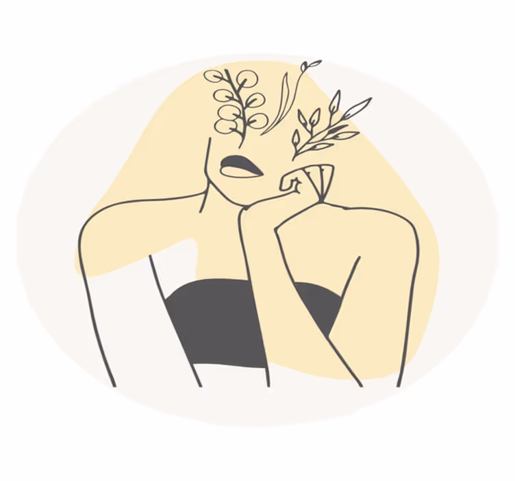 ženske elegantna linija art style moder preproga - TenStickers