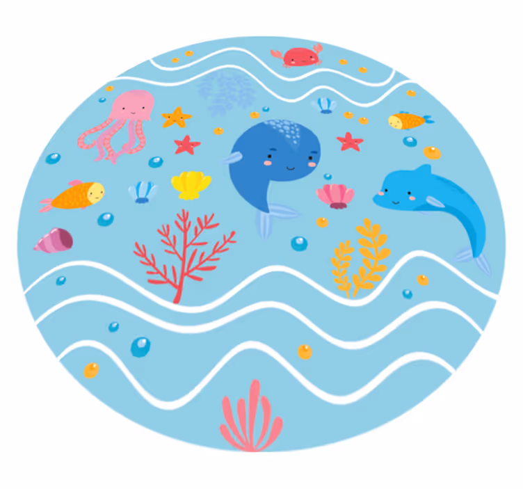 Oceanski prijatelji Otroške vinilna preproga - TenStickers