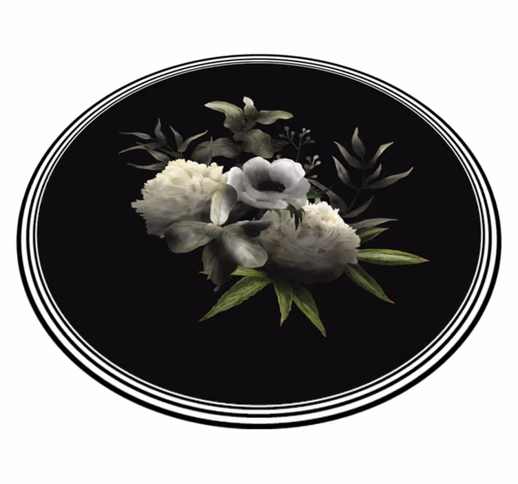 Cvetlična enobarvna eleganca cvetlična vinilna preproga - TenStickers