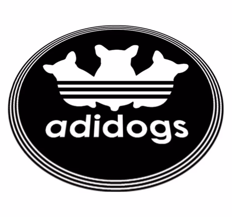 Adidogs smešna živalska vinil preproga - TenStickers