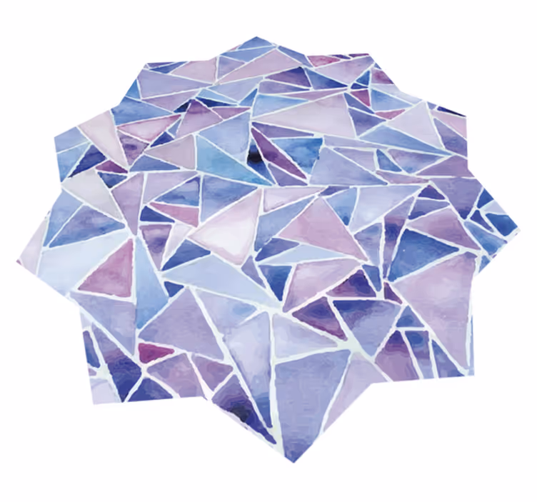 Moderna geometrijska aranžma Vinilna mozaik preproga - TenStickers