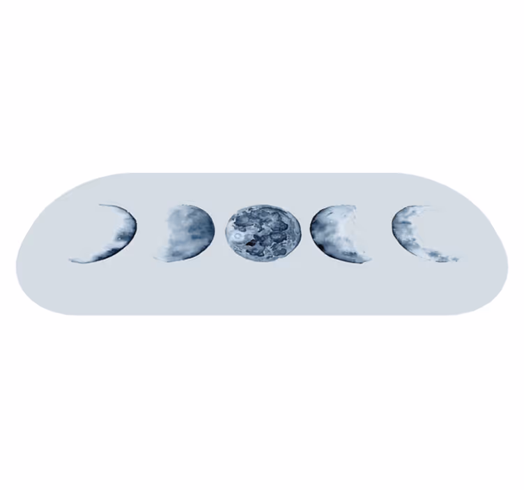 Zaporedje lunarnih faz Naravne vinilnea preproga - TenStickers