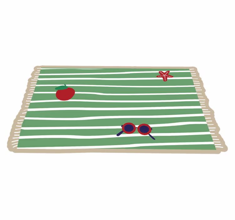 Očala za plažo in brisačo pravokotne preproge - TenStickers